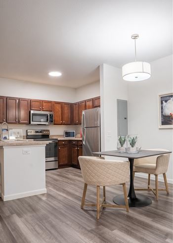 Kitchen and dining area